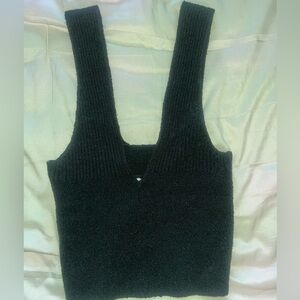 Urban outfitters black knit tank - cropped size XS